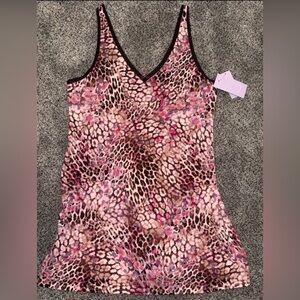 Leopard Print Sleeveless Pajamas size Medium Large
